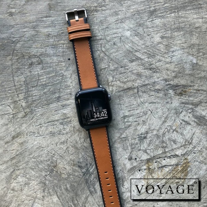STRAP KULIT ORIGINAL LEATHER Tali Jam Tangan Apple Watch Samsung ASLI