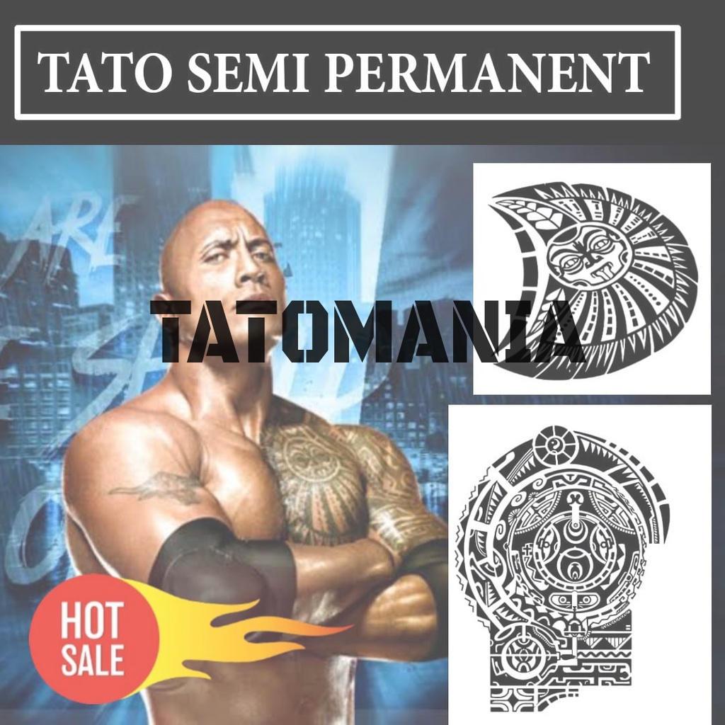 HM-Tato semi permanen  anti air 30x22cm motif the rock