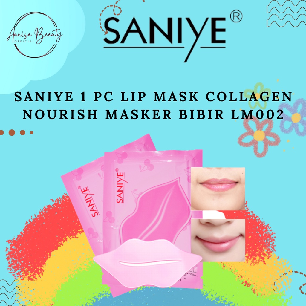 [100%ORIGINAL] SANIYE 1 PC Lip Mask Collagen Nourish Masker Bibir LM002