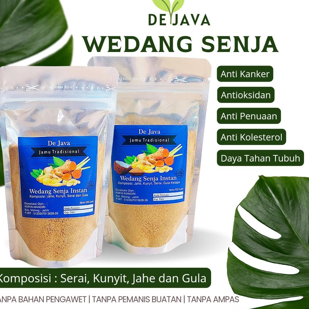 

Q98 Dejava Wedang Senja Serai Kunyit Jahe Instan 100 gram Minuman Tradisonal Dejava Jahe Kunyit Serai TERBARU ✧