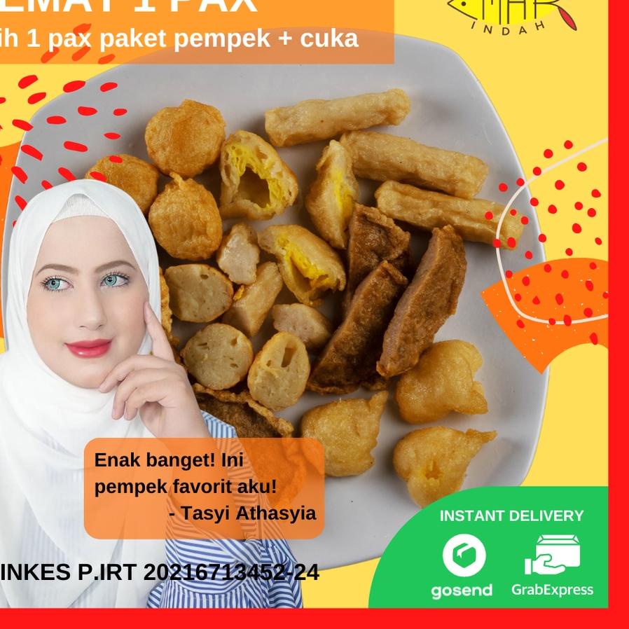 

➸ PEMPEK EMAK INDAH - PEMPEK MPENAK PALEMBANG ASLI IKAN TENGGIRI - Paket 1 Pax KAPAL SELAM DAN CAMPUR ☪