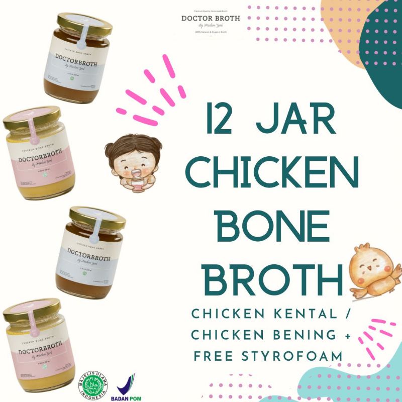 paket chicken bonebroth doctorbroth by madam yeni (bening / kental ) bisa mix