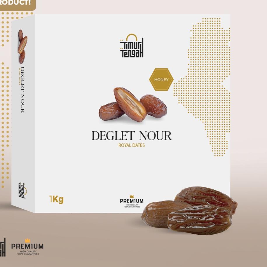 

✰ Timur Tengah Kurma Tunisia 1kg Deglet Noor Honey Premium Original High Quality ➩