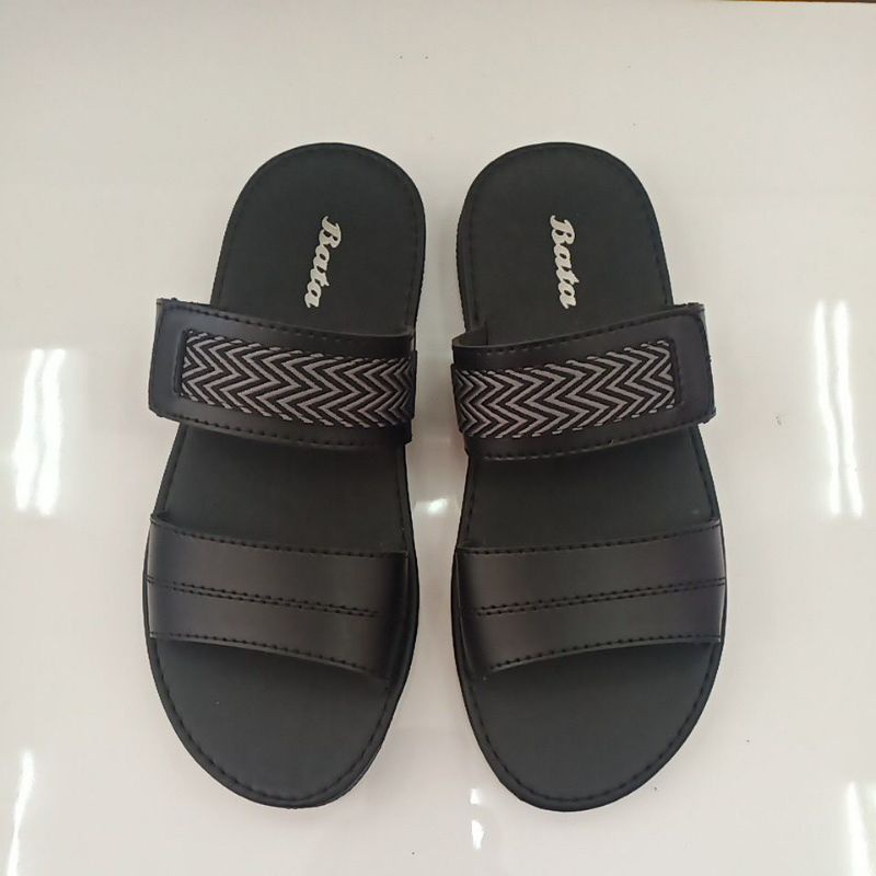 Sandal Bata Pria Model selop Terbaru Asli Original Kulit Sapi