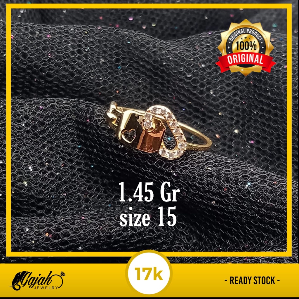 Cincin emas 17k - 1.45 gr kadar 750 - 4169