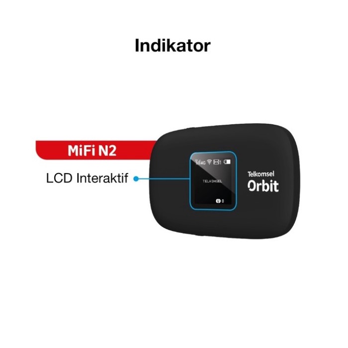 Telkomsel Orbit Mifi M22-N2 Portable Modem Wifi 4G Bonus Data 15GB