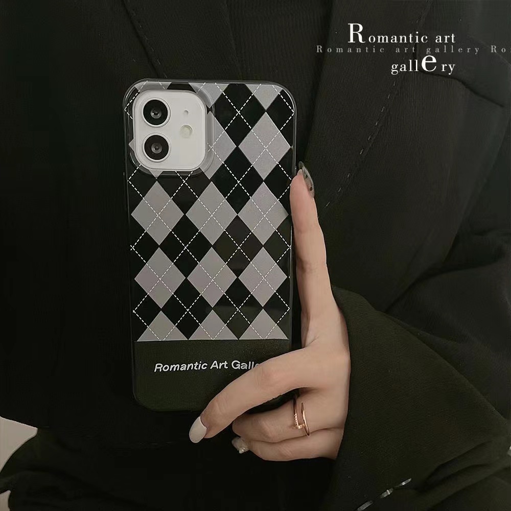 IPHONE Ins Rami Abu Berlian Cocok Untuk Iphone14 14pro 14plus 13 13mini 13pro 13prm iPhone12 7Plus 8Plus Xr XS 13 12mini Pro Max Empat Sudut Casing Ponsel Tahan Guncangan