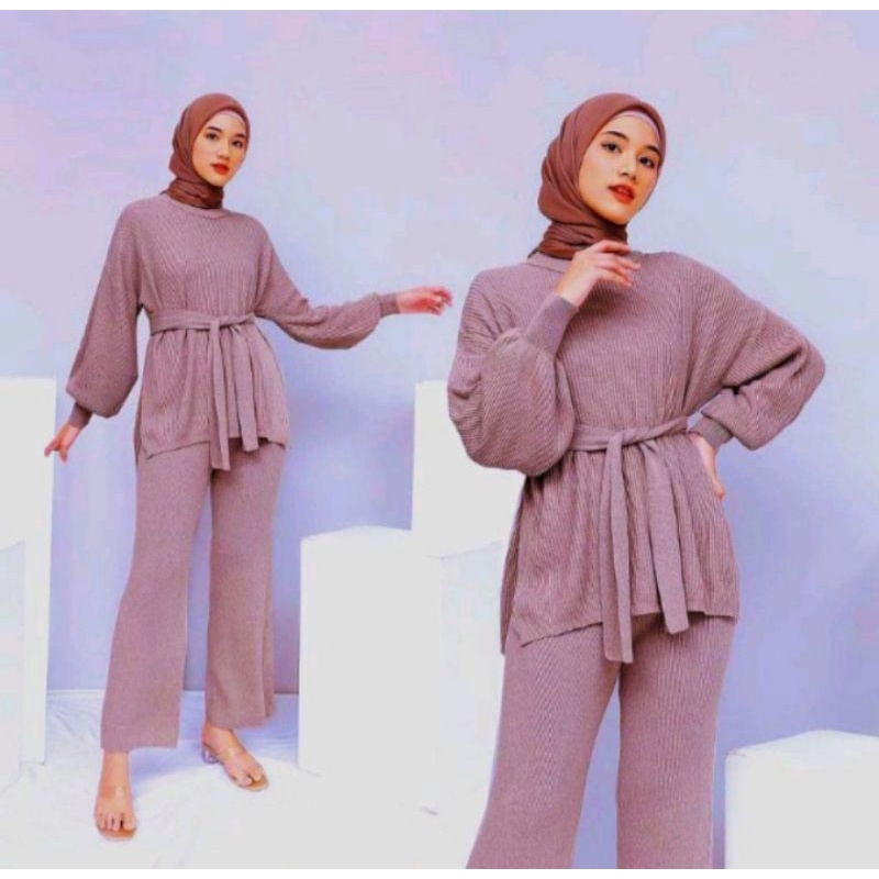 Set knit / Set rajut / One set kulot knit