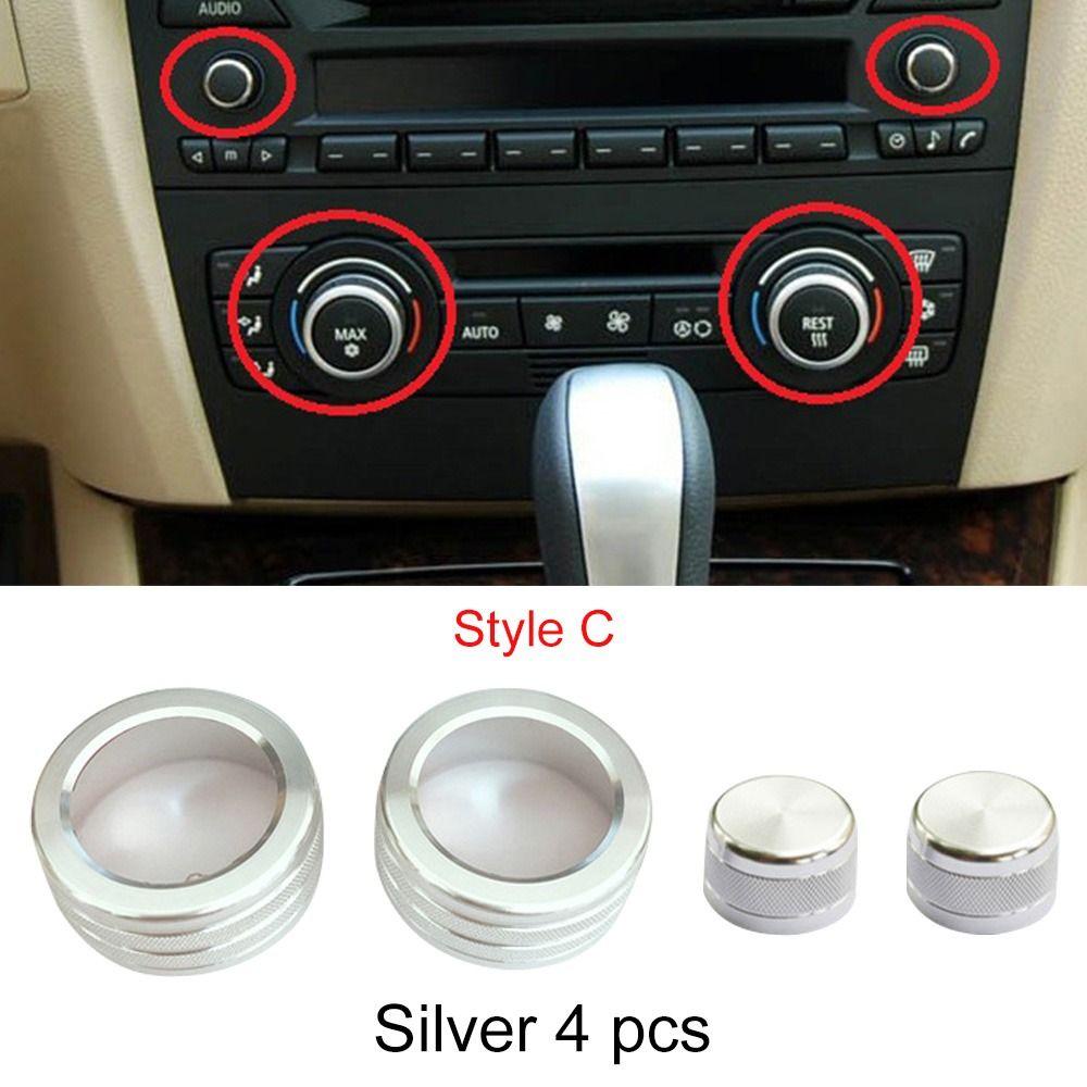 Populer Penutup Tombol Audio Ac 2005-2013 Knob Konversi Interior Untuk BMW Seri3 One Touch Start