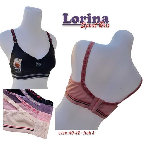 Q80 Sport Bra Tanpa Kawat  Sports Bra Tanpa Busa BH LORINA Non Busa Non Kawat HOT ➥