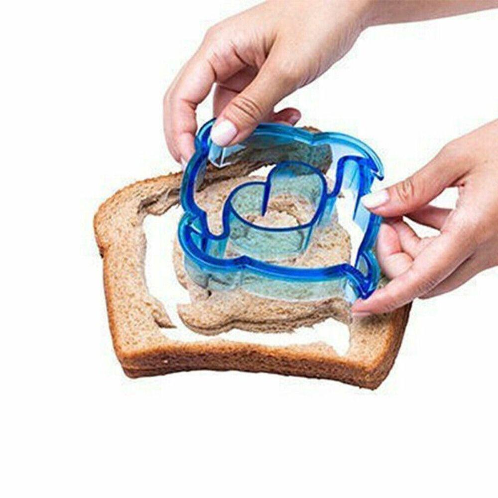 Solighter Sandwiches Cutters Maker Hadiah Anak Untuk Memanggang Cetakan Roti Plastik