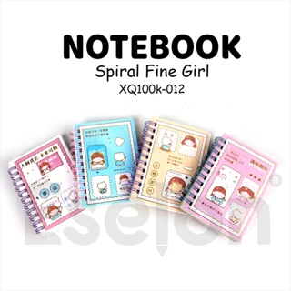 Diary Spiral / Notebook Fine Girl A6 80lembar XQ100k-012