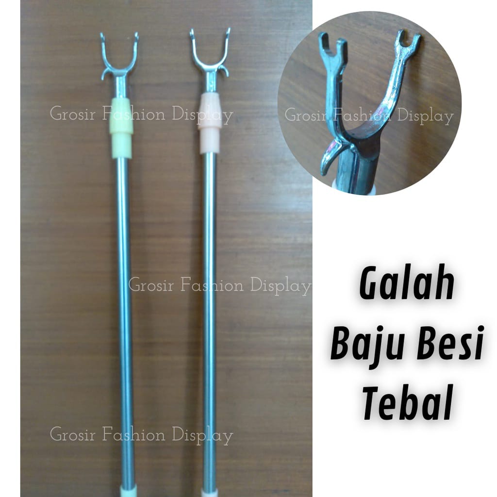 Tongkat Pengait Hanger Baju Galah Baju Sodokan Baju Hanger Baju Warna Warni Bahan Alumunium / Galah Baju Capit - BH