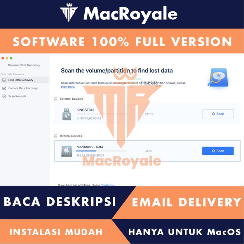 [MacOS] Cisdem Data Recovery Full Version Lifetime Full Garansi