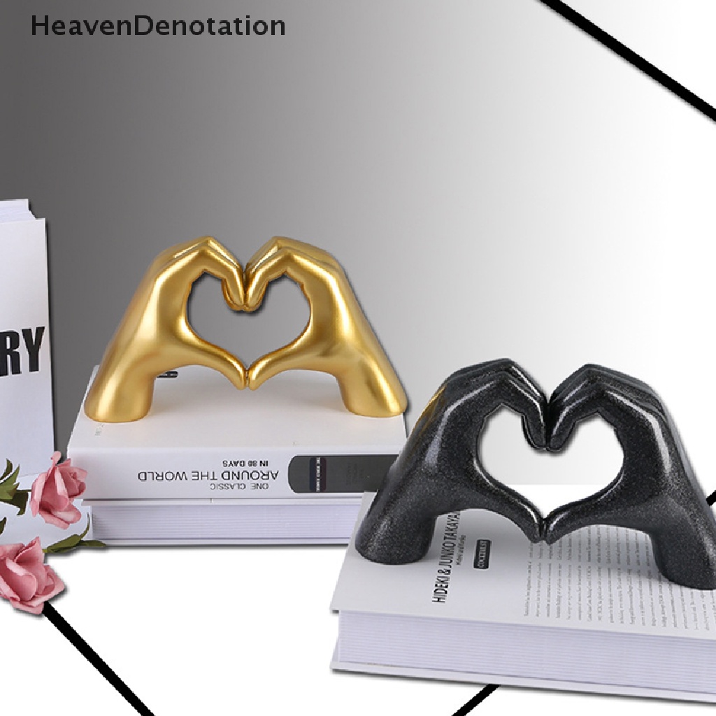 [HeavenDenotation] Nordic Heart Gesture Statue Resin Abstrak Tangan Cinta Patung Patung Dekorasi HDV