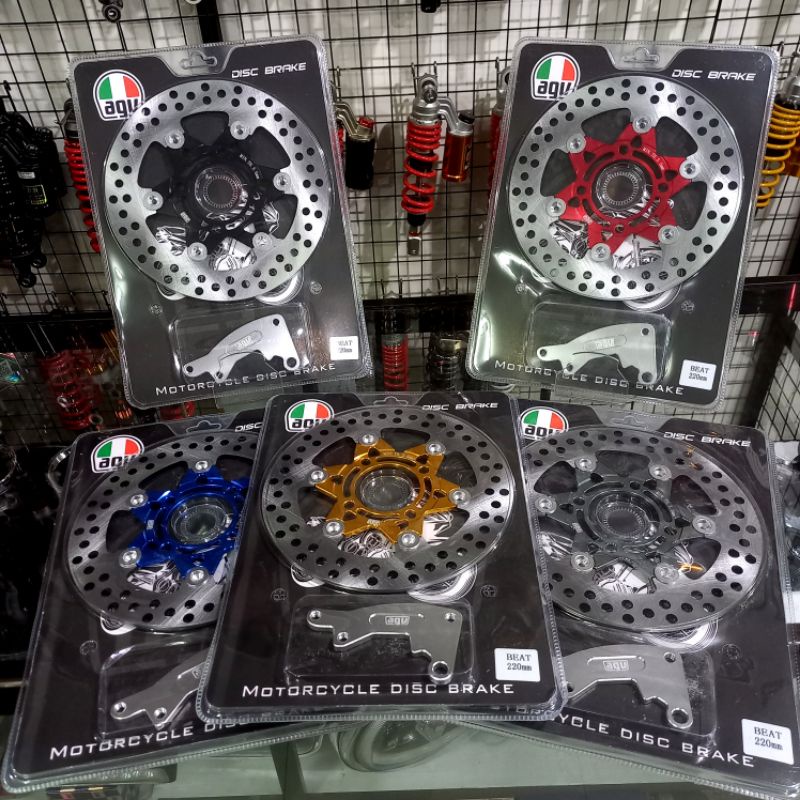 PIRINGAN CAKRAM DEPAN 220MM FLOATING AGV BEAT Vario 125 150 Scoopy Supra X 125fi Blade Absolute Revo Jupiter Z MX FizR Bulat psm