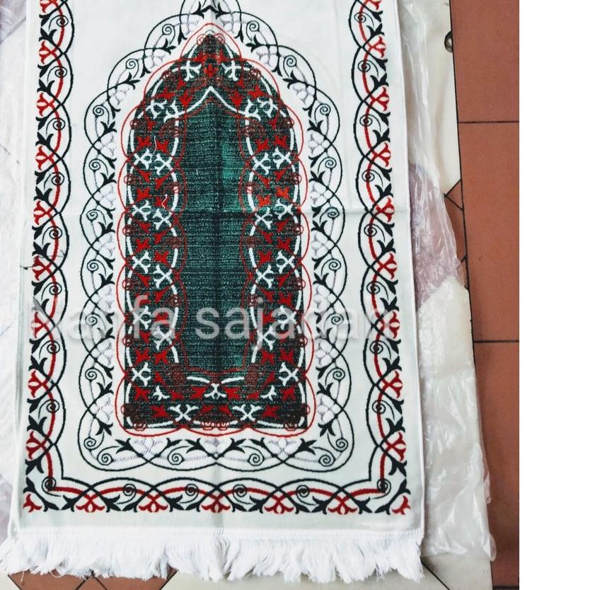 ✪ Sajadah Mahar Pernikahan Sajadah Turki Safatex Lurek Sajadah Turki Putih Kombinasi ❁