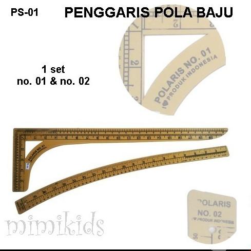 

O87 Penggaris Jahit Pola Set /Jumbo / Mistar Segitiga siku Dan Lengkung / Polaris No. 01 & 02 PS-01 SERBA MURAH カ