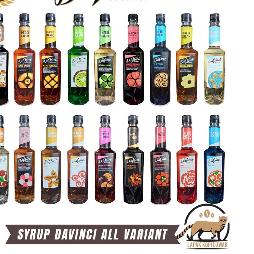 

♫ Davinci syrup all Variant - Sirup Davinci Hazelnut, Vanilla, Caramel, Lychee, Menta Cubano ❅