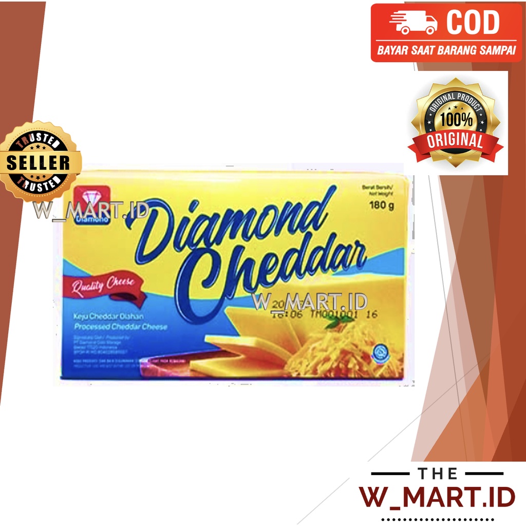 

DIAMOND KEJU CHEDDAR CHEESE HIGH QUALITY 180GR