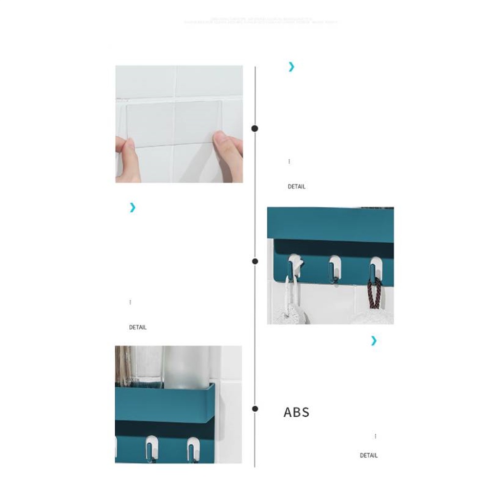 ღ Dinding Rak Gantung Perekat Diri Kamar Mandi Dapur Penyimpanan Keranjang Multifunctiona Gratis Punch Peralatan Penyimpanan Rumah Tangga Penyimpanan wadah