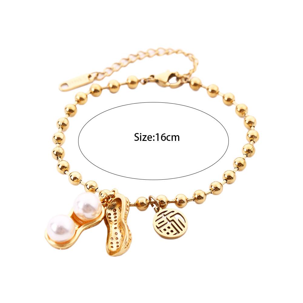 Agustinina Gelang Perempuan Mewah Vintage Lucu Kacang Liontin Temperamen Yang Indah Gaya Korea Gelang