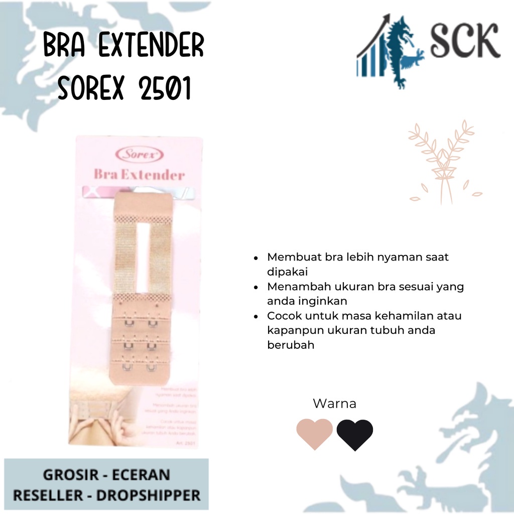 [ISI 3] BH Extender Sambungan Kait Bh Sorex 2501 2502 2503 Kait 3 Susun 2 Panjang / Pakaian Dalam Wanita SOREX