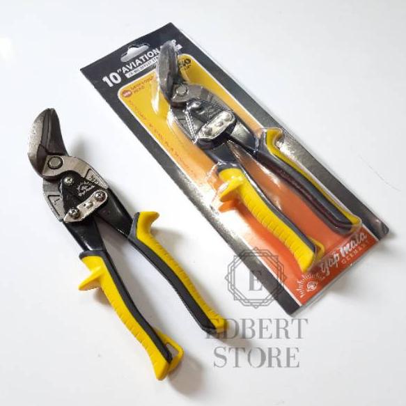 ➪ Gunting Hollow Tjap Mata / Gunting Holo cap mata / Baja ringan 10" Tipe Bengkok ✈