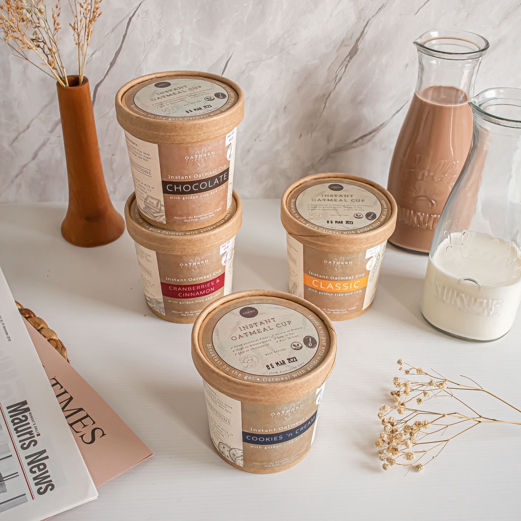 

✨NEW✨ -OatBarn Instant Oatmeal Cup - Bundle of 4 | Oat meal Instan- 1.1.23