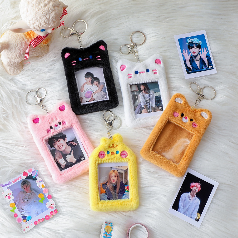 Photocard Holder Boneka Gantungan Kunci PC Card Holder Doll Ganci Bulu