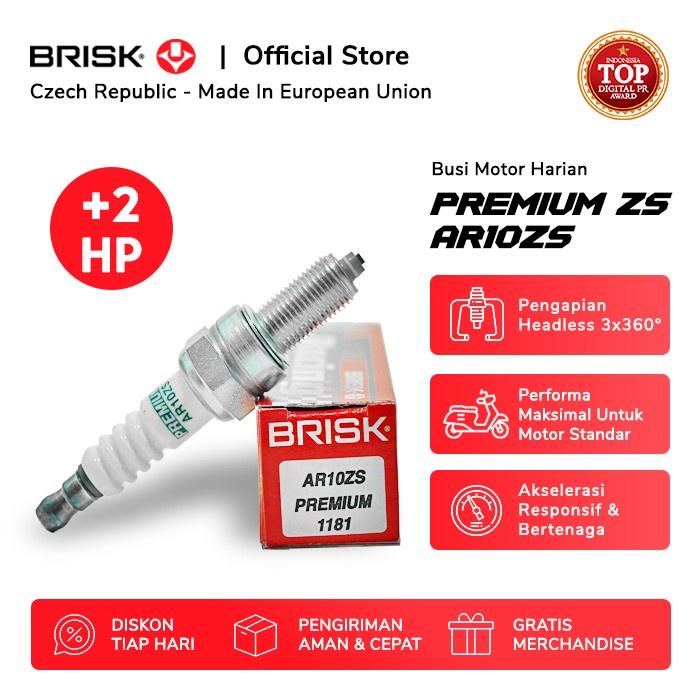 Busi Busi Motor Brisk Premium Zs Ar10Zs