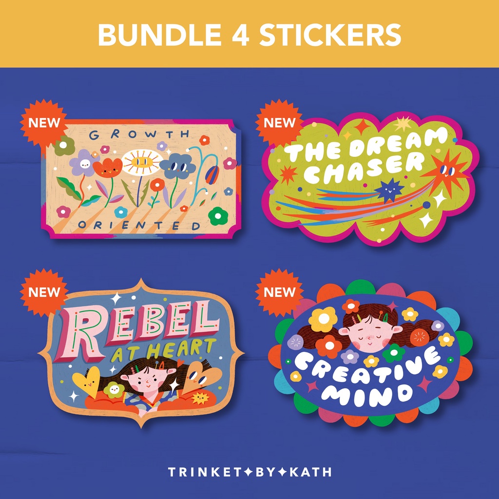 

PERSONALITY - Doff Sticker / Stiker ilustrasi / Vinyl Sticker / Stiker laptop - Trinket by Kath