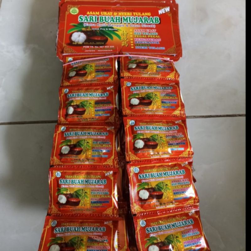 

Kapsul Herbal Sari Buah Mujarab Original Obat Asam Urat Pengapuran Pegal Linu Stroke Rematik Encok