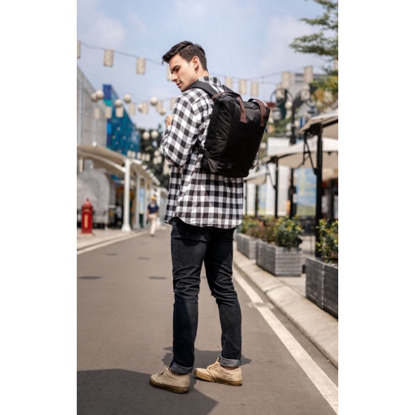 Jual TOTE BAG RAIZE TAS RANSEL LAPTOP TAS JINJING PRIA WANITA HEYLOOK - Hitam Diskon