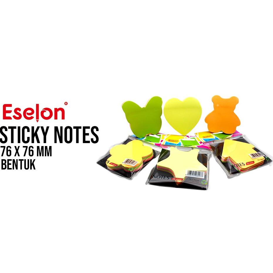 

X34 Sticky Notes / Sticky Notes Eselon / Sticky Notes 6 bentuk BEST SELLER ☄