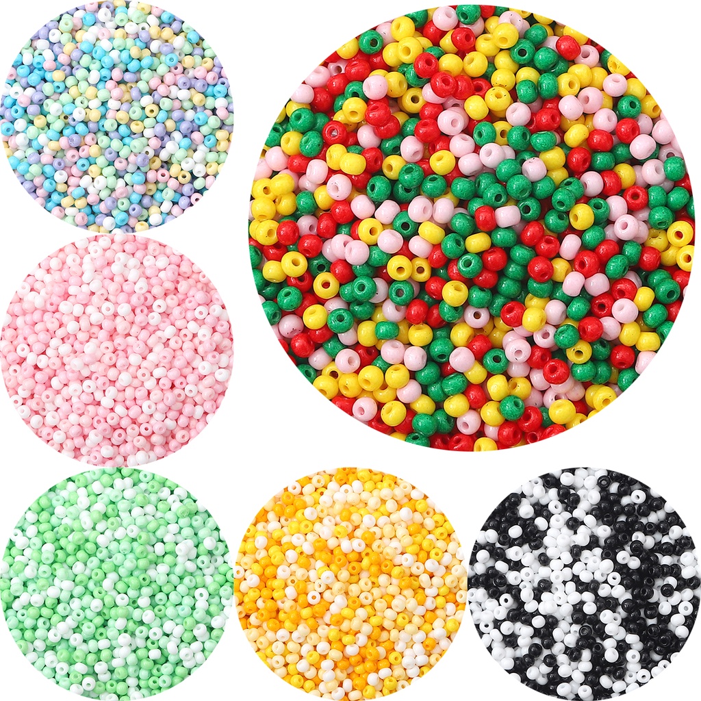 2/3mm Kualitas Tinggi Warna Solid Czech Glass Seed Beads DIY Gelang Kalung Beads Untuk Membuat Perhiasan Jahit Aksesoris