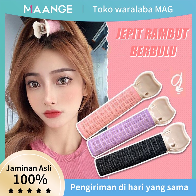 MAANGE Gaya Korea Air Poni Curling Iron Tidak Menyakiti Jepit Potong Rambut Fashion Aksesoris Hair Roller Rambut Alat Rambut Untuk Wanita0252