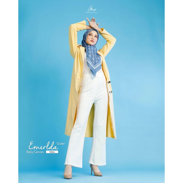 Outer emeralda✅arrafi premium ✅MIDI dress✅ blouse ✅Tunik nadhera luxury