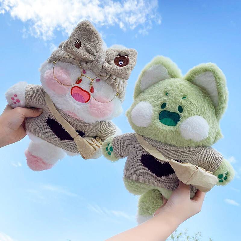 Dudu Kucing Pakaian Gantung Ransel Boneka Boneka Mainan Mewah Hadiah Natal Anak