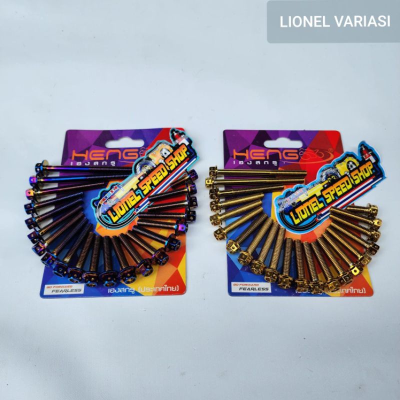 Baut blok mesin motor satria fu baut probolt flower box mesin satria fu isi 21 pcs