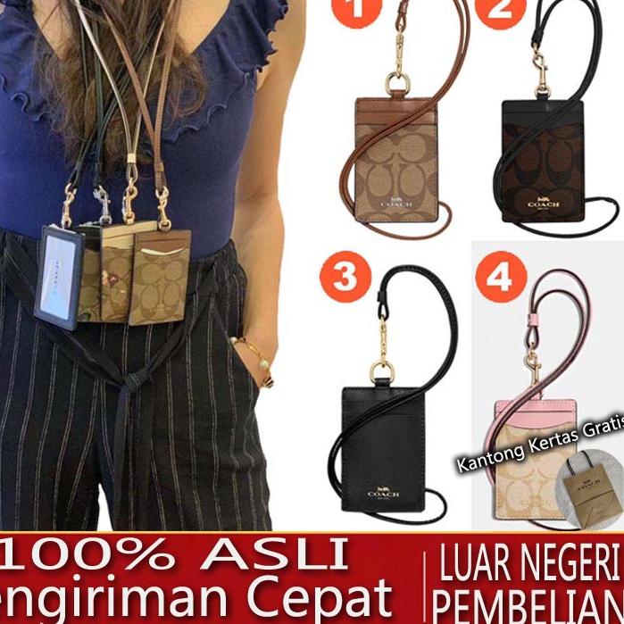 

POPULER Coach klasik lanyard Kartu kerja tag name tag holder lanyard Kartu kerja 66E!!