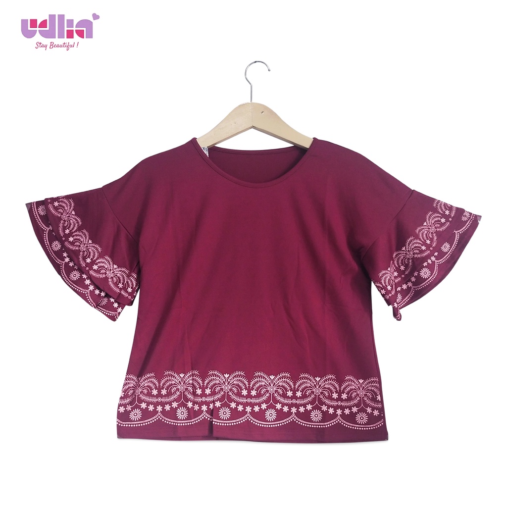 Udlia Atasan Wanita Blouse Naila Maroon