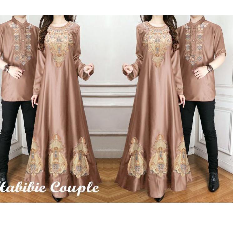 ♧ ELDE 5 - habibi couple Habibie & Ainun couple, maxi tangan panjang + kemeja kancing depan kantong 