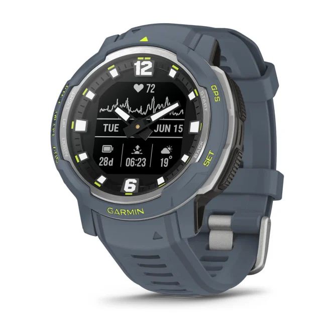 Garmin Instinct Crossover Black / Granite Blue Garansi TAM 2 Tahun