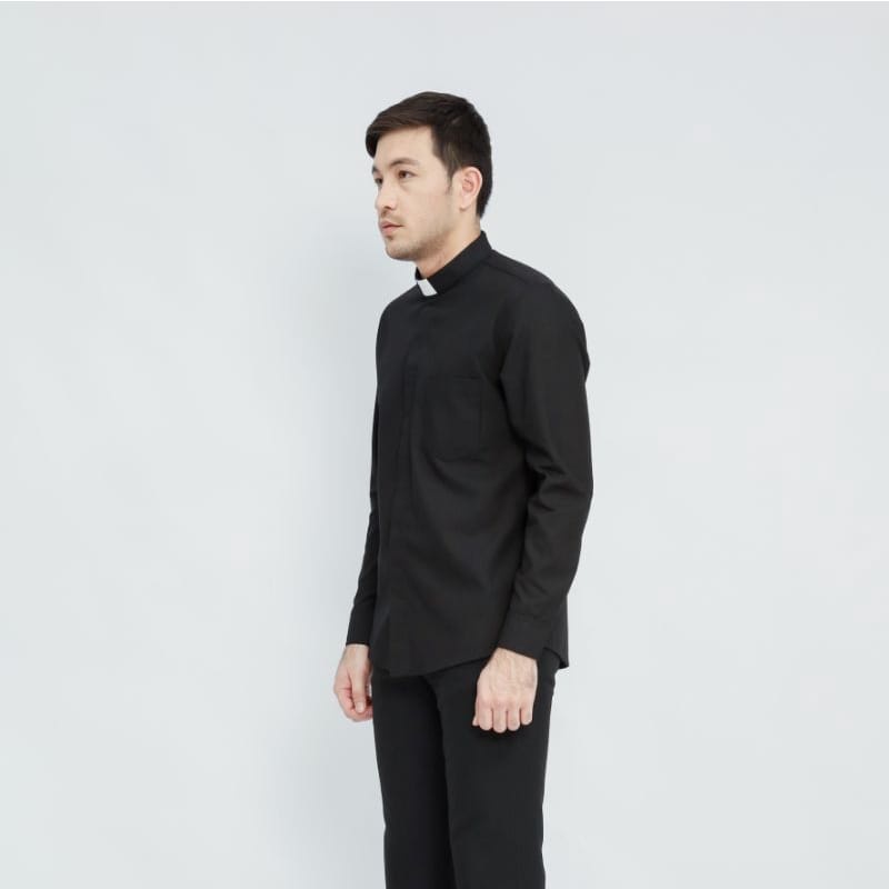 Pendeta - Kemeja Collar Abu Tua - Toyobo - Jos Miracle Bandung - Miracle - JMB