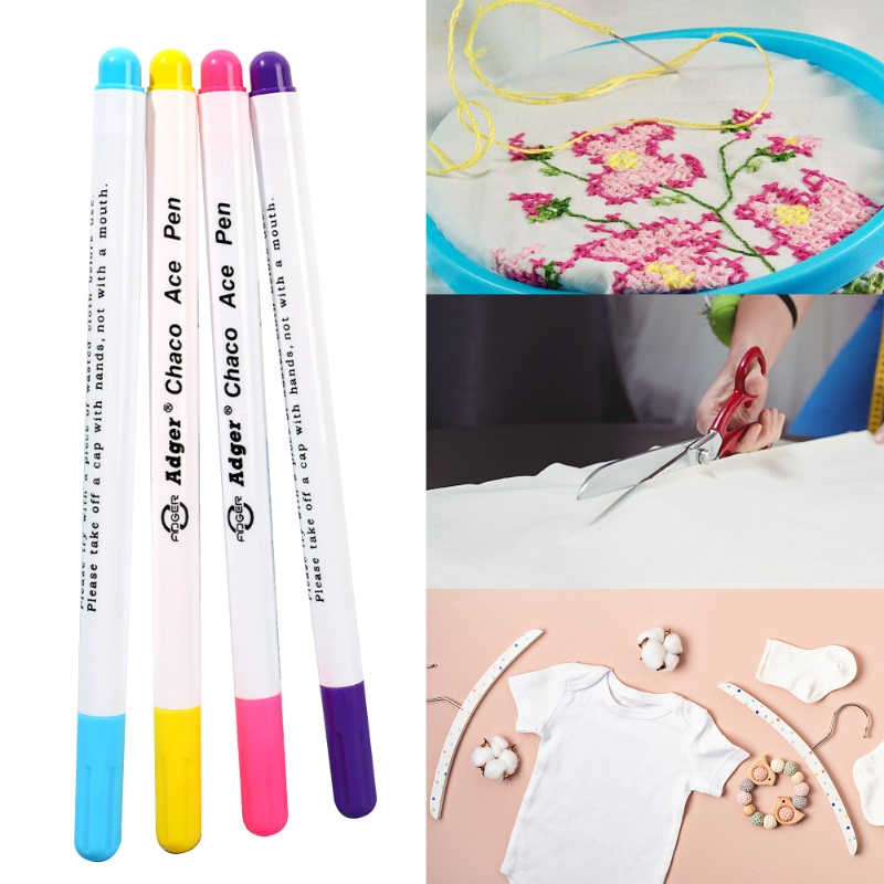 Tinta Penghilang Dihapus Kain Spidol DIY Cross Stitch Water Erasable Pen Water Soluble Tailor's Pen Home Needlework Quilting Sewing Tools