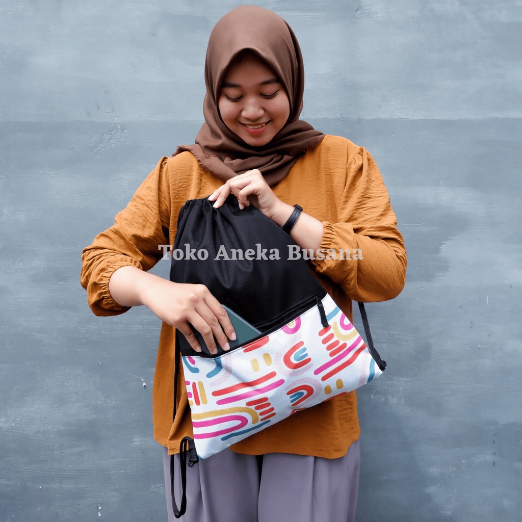 Tas Serut Wanita String Bag Tas Travel Drawstring Bag Tas Ransel Serut Wanita MTS0020