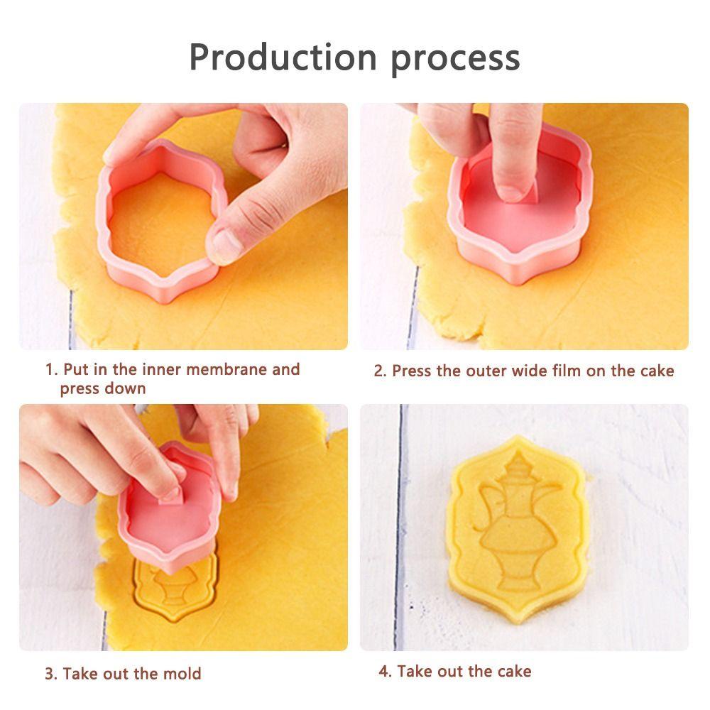 Solighter 6pcs/set Cetakan Kue Fondant Makanan Eid Mubarak Islam Muslim Festival Cookie Cutter