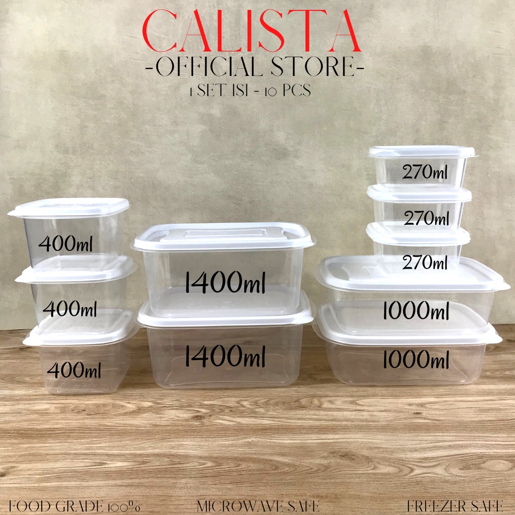 FOOD KONTAINER/CONTAINER SET - TOPLES KOTAK CALISTA FURANO BENING SEALWARE 1 SET ISI 12PCS - TEMPAT WADAH PENYIMPANAN MAKANAN BUAH SAYUR DIKULKAS - FOOD PREPARATION STORAGE SET - TOPLES KULKAS SET - TOPLES KUE KERING LEBARAN 1 SET