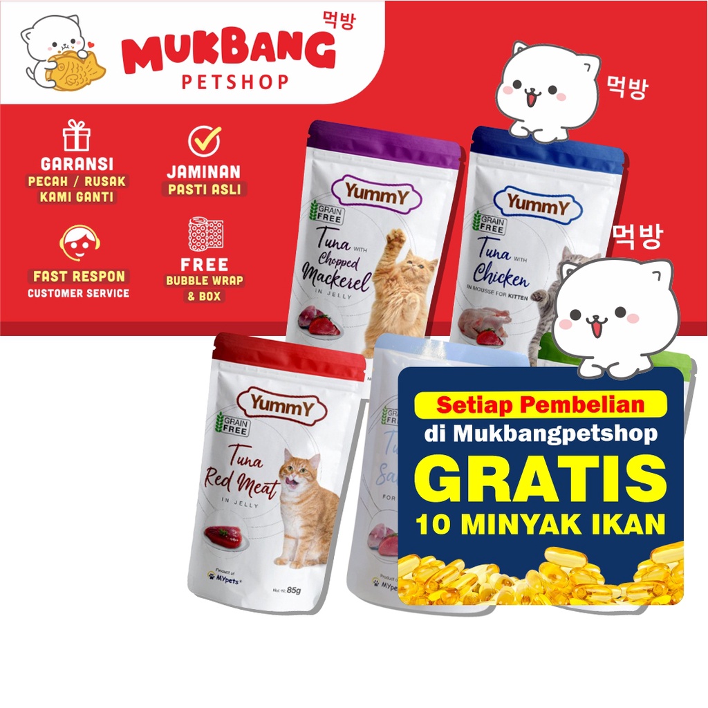 Yummy Pouch 85Gr Makanan Kucing Basah Cat Wet Food